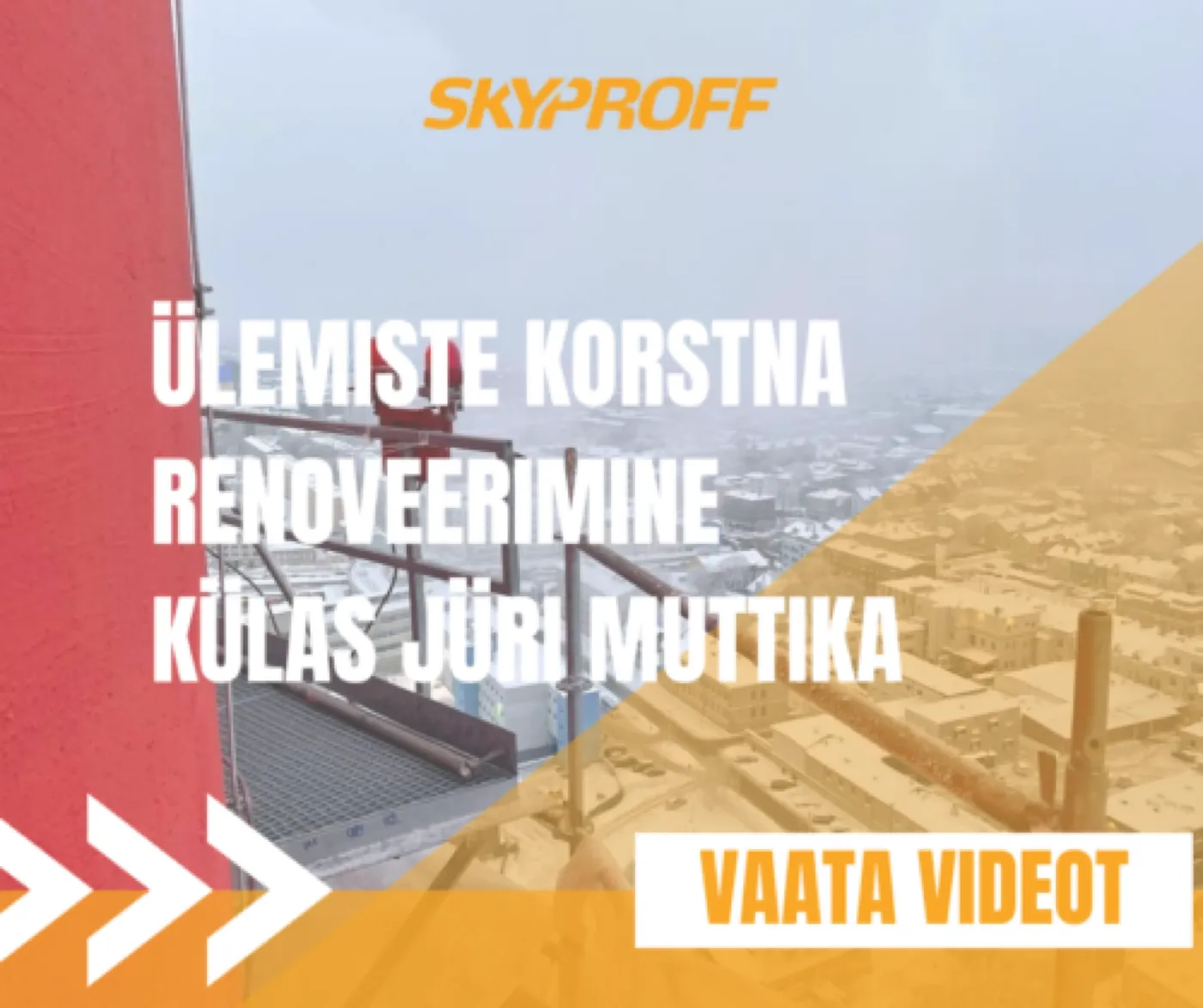 Ringvaade: Ülemiste korstna renoveerimine. Jüri Muttika käis korstna sees ja otsas külas